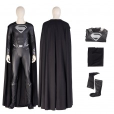 Justice League Clark Kent Black Suit Zack Snyder Superman Cosplay Costume
