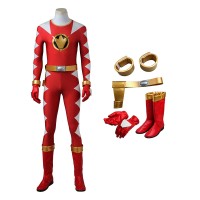 Power Rangers Red Costume Dino Thunder Outfit Dino Ranger Conner McKnight Cosplay Suit  