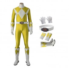 Yellow Ranger Costume Yellow Mighty Morphin Power Rangers Boy Tyranno Ranger Cosplay Suit
