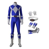 Blue Ranger Costume Mighty Morphin Power Rangers Cosplay Suit Dino Rangers Uniform  