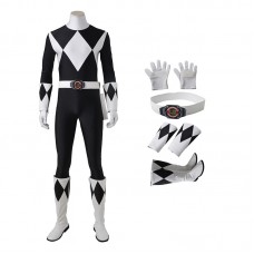 Black Ranger Costume Mighty Morphin Power Rangers Cosplay Suit Zack Taylor Uniform