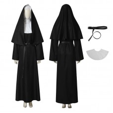 Adult Black Valak Demon Nun Cosplay Costume