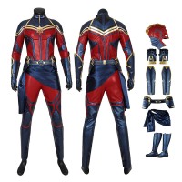 Captain Marvel Costume Avengers 4 Endgame Carol Danvers Cosplay Suit Full Set  