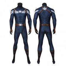 Captain America Jumpsuit Movie Steve Rogers Halloween Cosplay Costume