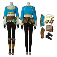 The Legend of Zelda Breath of the Wild Princess Zelda Cosplay Costume Full Set  