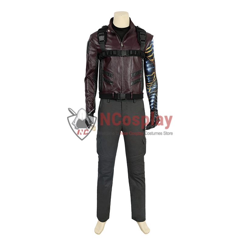 Marvel The Falcon and the Winter Soldier Bucky Barnes Cosplay Costume Full Set