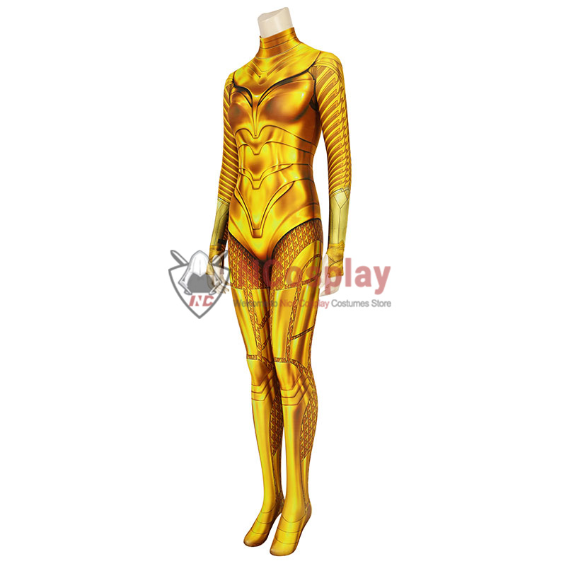 DC Wonder Woman 1984 Golden Cosplay Costume Diana Prince Jumpsuit