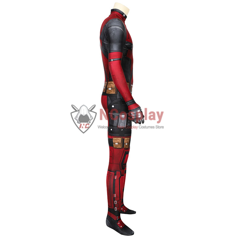 Deadpool Wade Wilson Jumpsuit Cosplay Costume Top Level