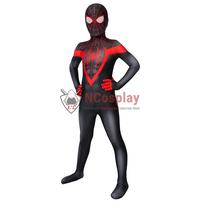 Ultimate Spider Man Cosplay Costume Spiderman PS5 Miles Morales Jumpsuit For Kids