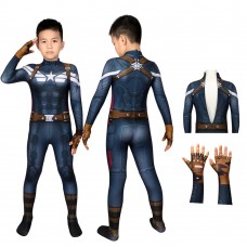 Kids Captain America Halloween Jumpsuit Movie The Winter Soldier Steve Rogers Cosplay Costumes