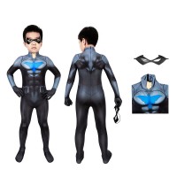 Adult Nightwing Jumpsuit Son Of Batman Damian Wayne Cosplay Suit  
