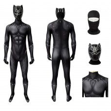 T'Challa Jumpsuit New Movie Black Panther Cosplay Costume Full Set