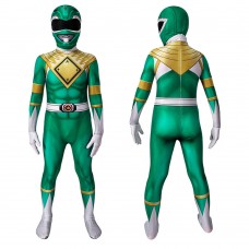 Kids Green Ranger Jumpsuit Mighty Morphin Power Rangers Cosplay Suit