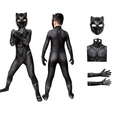 Movie Black Panther Jumpsuit T'Challa Cosplay Suit For Kids