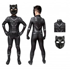 Black Panther Jumpsuit Movie Captain America Civil War T'Challa Cosplay Suit For Kids
