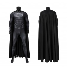 Black Superman Jumpsuit Movie Justice League Clark Kent Cosplay Suit