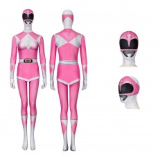 Pink Ranger Jumpsuit TV Drama Mighty Morphin Power Rangers Cosplay Suit