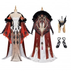 La Signora Dress Genshin Impact Cosplay Costume With Cloak