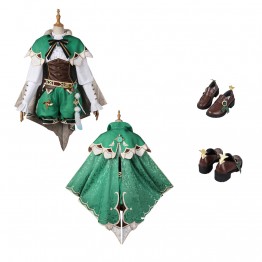 Game Genshin Impact Cosplay Suit Venti Costume With Cloak