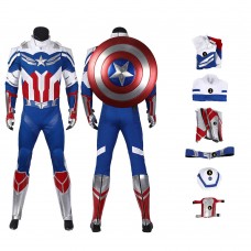 Movie Captain America Sam Wilson Costume New The Falcon and the Winter Soldier Cosplay Jumpsuit