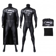 Crisis on Infinite Earths Costume Superman Kal-El Black Cosplay Suit