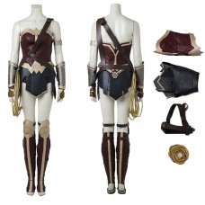 Wonder Woman Halloween Outfit Diana Prince Cosplay Costume Leather Improved Version
