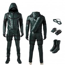 Green Arrow Season 5 Oliver Cosplay Costume With Eye Mask Improved Version