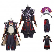 Genshin Impact Cosplay Costume Atataki Itto Satin Suit