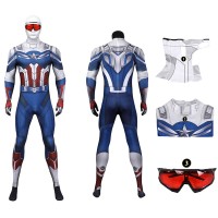 Adult New The Falcon and the Winter Soldier Cosplay Jumpsuit Captain America Sam Wilson Suit  