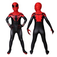 Kids Spider Man Red Costume Spider-Man Superior Cosplay Jumpsuit With Hat  