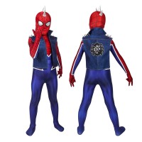 Kids Spider-Man PS4 Punk Suit NCosplay Spiderman Halloween Outfit Full Set  