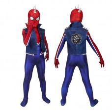 Kids Spider-Man PS4 Punk Suit NCosplay Spiderman Halloween Outfit Full Set